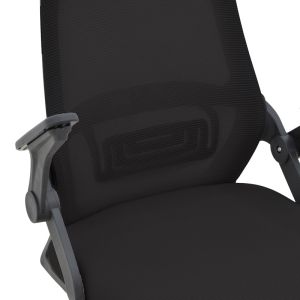 Office chair Reji, fabric, mesh, black, 58x60x89-99 cm