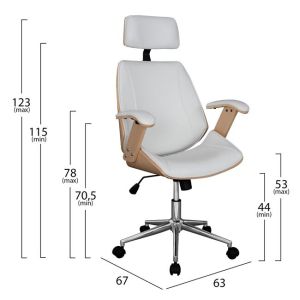 Office chair Superior Pro color sonoma white Hm1109,02 63x67x123cm