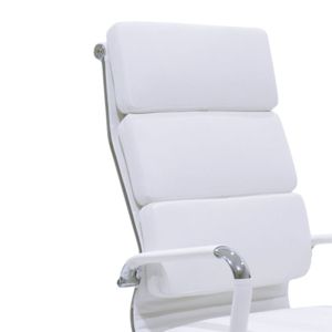 Office chair Tokyo white eco leather 55.5x52x108cm