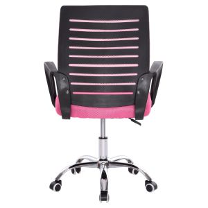 Office chair Trail Hm1192.35 pink mesh-chrome metal leg 62x51x98hcm.