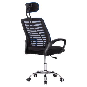 Office chair Trail2 Hm1193.36 blue and black mesh fabric-chrome base 61x61x116hcm.