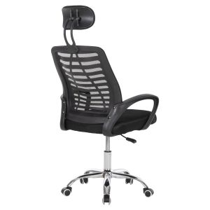 Office chair Trail2, black mesh, chrome metal legs 62x59x120cm Hm1193