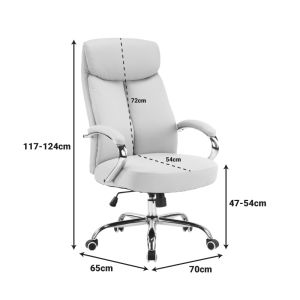 Office chair Venza beige, Pu 70x65x117-124cm