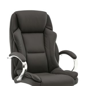 Office chair Verxian black eco leather 70x68x116cm
