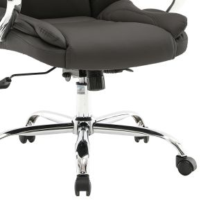 Office chair Verxian black eco leather 70x68x116cm