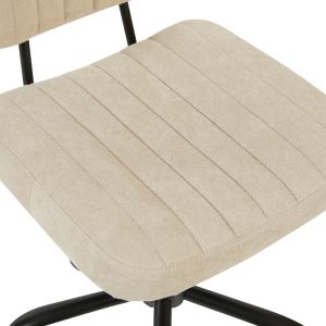 Office chair Warra fabric in beige shade 50x52x76-86cm