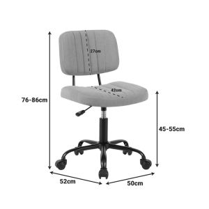 Office chair Warra fabric in beige shade 50x52x76-86cm