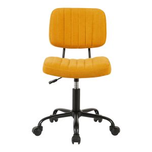 Office chair Warra fabric in yellow shade 50x52x76-86cm
