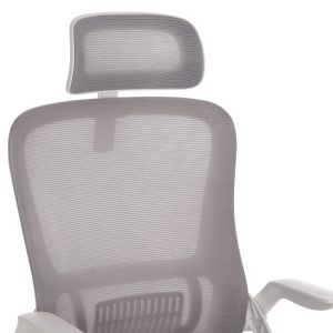 Office chair Blazer Hm1205.02 gray mesh fabric - white armrests 60x58x110-130cm.