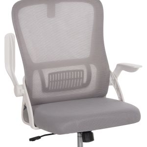 Office chair Blazer Hm1205.02 gray mesh fabric - white armrests 60x58x110-130cm.
