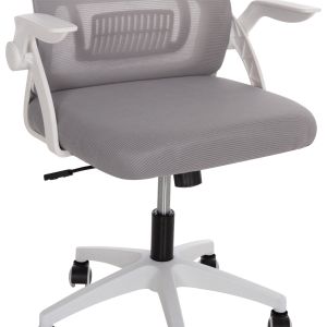Office chair Blazer Hm1205.02 gray mesh fabric - white armrests 60x58x110-130cm.
