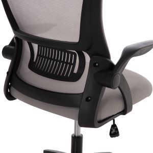 Office chair Blazer Hm1205.02 gray mesh fabric - white armrests 60x58x110-130cm.