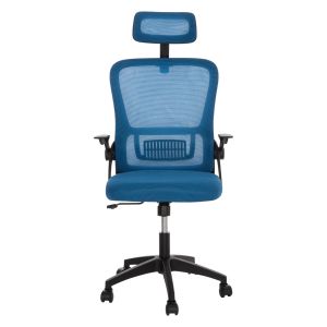Office chair Blazer Hm1205.03 blue mesh fabric - black armrests 60x58x110-130cm.