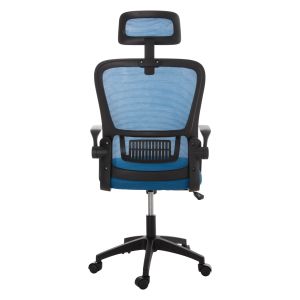 Office chair Blazer Hm1205.03 blue mesh fabric - black armrests 60x58x110-130cm.