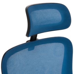 Office chair Blazer Hm1205.03 blue mesh fabric - black armrests 60x58x110-130cm.