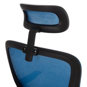Office chair Blazer Hm1205.03 blue mesh fabric - black armrests 60x58x110-130cm.