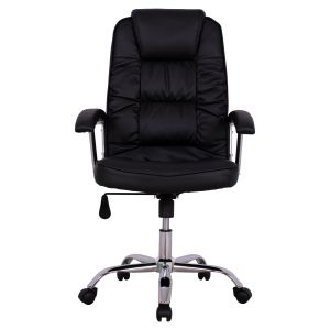 Office chair eco leather Hm1112 with chrome base 63x67x113cm