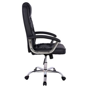 Office chair eco leather Hm1112 with chrome base 63x67x113cm