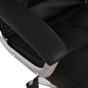 Office chair eco leather Hm1112 with chrome base 63x67x113cm