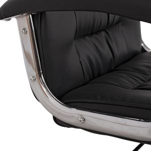 Office chair eco leather Hm1113 with chrome base 62x62x104cm