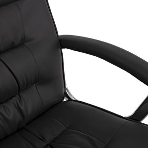 Office chair eco leather Hm1113 with chrome base 62x62x104cm