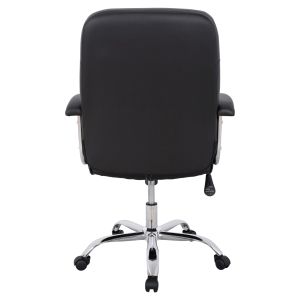 Office chair eco leather Hm1113 with chrome base 62x62x104cm