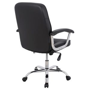 Office chair eco leather Hm1113 with chrome base 62x62x104cm