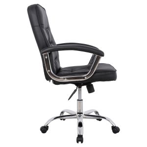 Office chair eco leather Hm1113 with chrome base 62x62x104cm