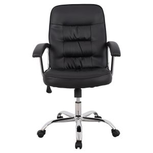 Office chair eco leather Hm1113 with chrome base 62x62x104cm