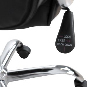 Office chair eco leather Hm1113 with chrome base 62x62x104cm