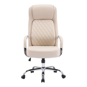 Office chair for managers Rianda beige, Pu 70x6x116-124 cm