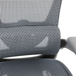 Office manager chair Zenyk mesh in black and white color 63x70x126cm