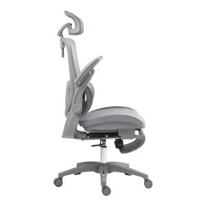 Office manager chair Zenyk mesh in black and white color 63x70x126cm