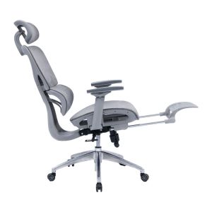 Thelonius Mesh Armrest Office Chair in Light Gray