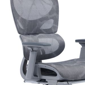 Thelonius Mesh Armrest Office Chair in Light Gray