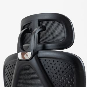 Office chair with footrest Titan Premium Quality textile-mesh black
