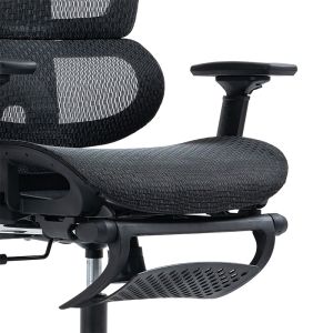 Office chair with footrest Verdant Premium Quality mesh black