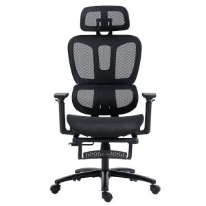 Office chair with footrest Verdant Premium Quality mesh black
