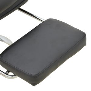 Офис стол с поставка за крака Zanci черен Pu 70x66x112-120см