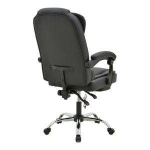OFFICE CHAIR WITH FOOTREST AND MASSAGE MECHANISM VOLTER PU BLACK 62X70X110CM