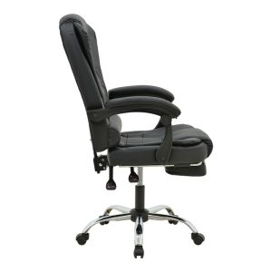 OFFICE CHAIR WITH FOOTREST AND MASSAGE MECHANISM VOLTER PU BLACK 62X70X110CM