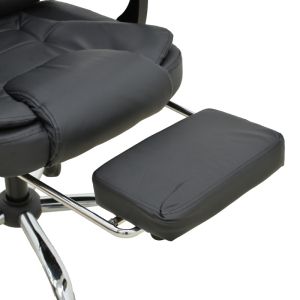 OFFICE CHAIR WITH FOOTREST AND MASSAGE MECHANISM VOLTER PU BLACK 62X70X110CM