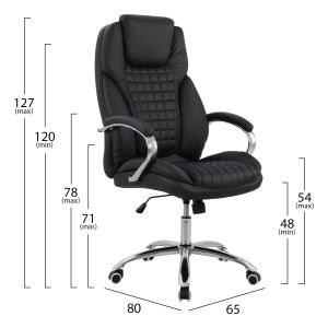 Office chair black 65x80x127cm HM1097,01
