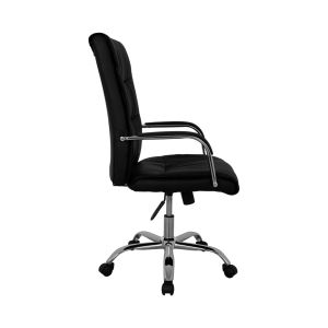 Office chair black with chrome base 55.5x65x111cm Hm1044.11
