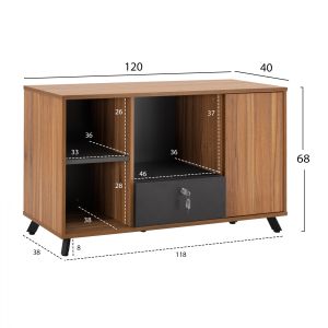 Office cabinet Supreme 120x40x68cm Hm2375