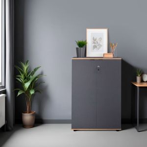 Office cabinet Taker I in anthracite color 72x34x109cm