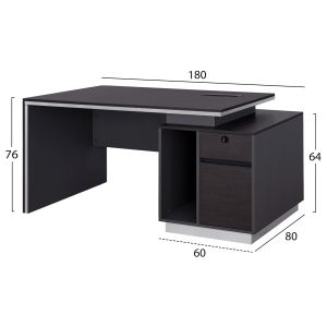 Офис шкаф с десен гардероб Rosewood 180x80x76cm Hm2113r