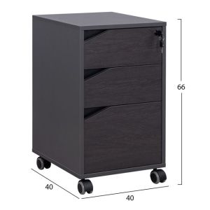 Office cabinet with casters Rosewood, 40x40x66cm Hm2108