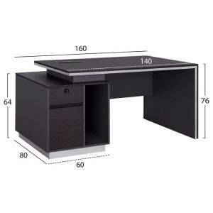 Офис шкаф с ляв шкаф Rosewood 160x80x76cm Hm2087l