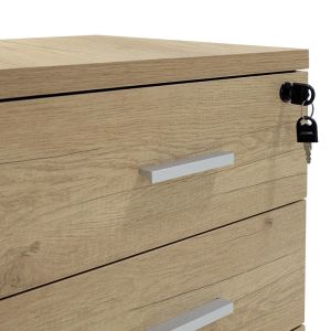 Office cabinet Lotus in oak-dark gray color 40x47x55cm